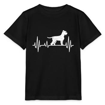 RIESENSCHNAUZER Giant Schnauzer Herzschlag - T-shirt bio MINI CREATOR Stanley/Stella Enfant - noir - Devant - Mikhail (115cm)