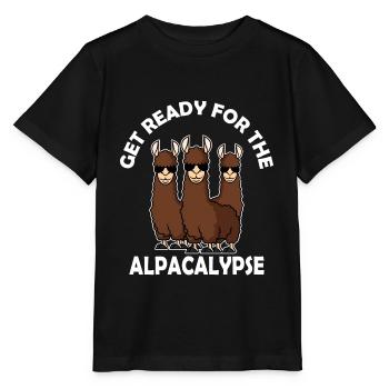 Get Ready For The Alpacalypse - Stanley/Stella Kinder T-Shirt MINI CREATOR  - Schwarz - Vorne - Mikhail (115cm)