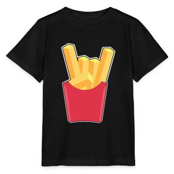 Heavy Metal Pommes fork - Stanley/Stella MINI CREATOR Kids’ T-Shirt - black - Front - Mikhail (115cm)