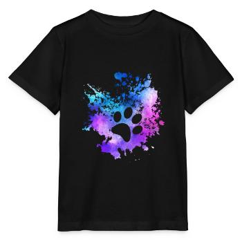 Design rétro abstrait pour chien, animal de compagnie - T-shirt bio MINI CREATOR Stanley/Stella Enfant - noir - Devant - Mikhail (115cm)