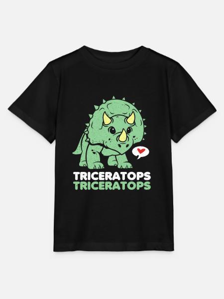Triceratops - Stanley/Stella Kinder T-Shirt MINI CREATOR - Schwarz