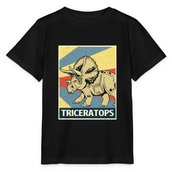 Triceratops - T-shirt bio MINI CREATOR Stanley/Stella Enfant - noir - Devant - Mikhail (115cm)