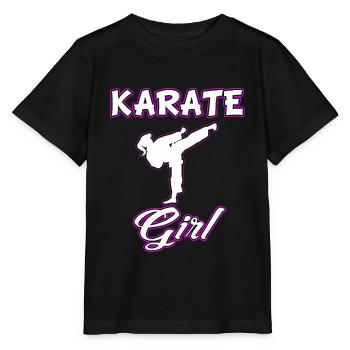 Karate Girl Kämpferin Kampfsport Shirt Geschenk - Stanley/Stella Kinder T-Shirt MINI CREATOR  - Schwarz - Vorne - Mikhail (115cm)