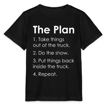 STAGEHAND CREW PLAN lighting technician gift - Stanley/Stella MINI CREATOR Kids’ T-Shirt - black - Front - Mikhail (115cm)