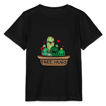 Cactus câlins gratuits - T-shirt bio MINI CREATOR Stanley/Stella Enfant - noir - Devant - Mikhail (115cm)