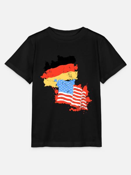 Deutschland Amerika Flagge Deutsch Amerikanisch - Stanley/Stella Kinder T-Shirt MINI CREATOR - Schwarz