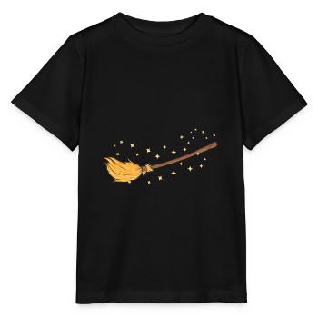 Broom broom style sweeper broom carnival gift - Stanley/Stella MINI CREATOR Kids’ T-Shirt - black - Front - Mikhail (115cm)
