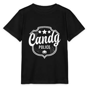 Déguisement déguisement policier Halloween - T-shirt bio MINI CREATOR Stanley/Stella Enfant - noir - Devant - Mikhail (115cm)