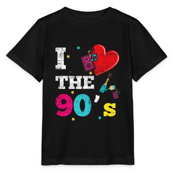 J'aime les années 90 - T-shirt bio MINI CREATOR Stanley/Stella Enfant - noir - Devant - Mikhail (115cm)