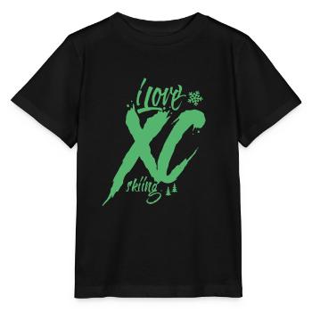 Langlauf Langlaufen Skier Skating Langläufer - Stanley/Stella Kinder T-Shirt MINI CREATOR  - Schwarz - Vorne - Mikhail (115cm)
