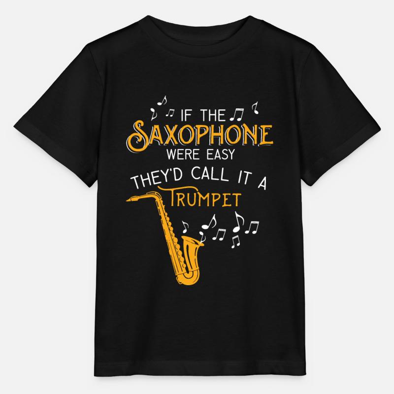 Saxofon Saxophon Musiker Band - Stanley/Stella Kinder T-Shirt MINI CREATOR - Schwarz