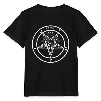 Satanisten Halloween 666 Antichirst Geschenkidee - Stanley/Stella Kinder T-Shirt MINI CREATOR  - Schwarz - Vorne - Mikhail (115cm)