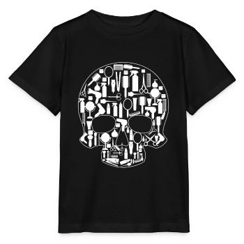 Sugar Skull Hairdresser Lady Hairstylist - Stanley/Stella Kinder T-Shirt MINI CREATOR  - Schwarz - Vorne - Mikhail (115cm)