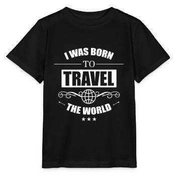 Voyage globe-trotter - T-shirt bio MINI CREATOR Stanley/Stella Enfant - noir - Devant - Mikhail (115cm)