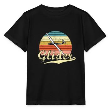 Pilote de planeur de planeur Vintage - T-shirt bio MINI CREATOR Stanley/Stella Enfant - noir - Devant - Mikhail (115cm)