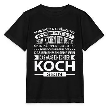 Das Muss Ein Echter Koch Sein - Stanley/Stella Kinder T-Shirt MINI CREATOR  - Schwarz - Vorne - Mikhail (115cm)