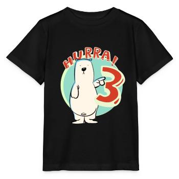 Bear I am 3 years Three years children's birthday - Stanley/Stella MINI CREATOR Kids’ T-Shirt - black - Front - Mikhail (115cm)