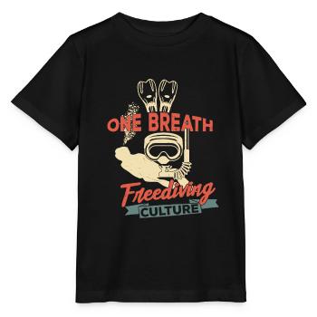 Ein Atemzug Apnoetauchen freediving Kultur Idee - Stanley/Stella Kinder T-Shirt MINI CREATOR  - Schwarz - Vorne - Mikhail (115cm)