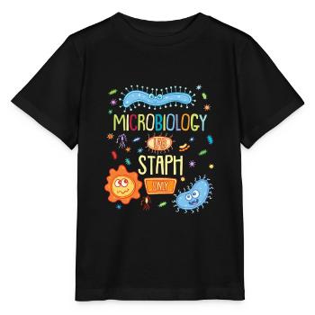 MICROBIOLOGIST: Microbiology Lab Staph Only - Stanley/Stella MINI CREATOR Kids’ T-Shirt - black - Front - Mikhail (115cm)