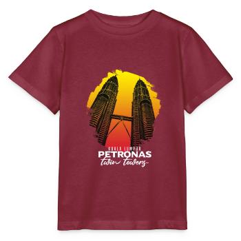 Kuala Lumpur Petronas Geschenk - Stanley/Stella Kinder T-Shirt MINI CREATOR  - Burgunderrot - Vorne - Kain (125cm)