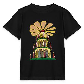 Pyramide de Noël pyramide de Erzgebirge Noël - T-shirt bio MINI CREATOR Stanley/Stella Enfant - noir - Devant - Mikhail (115cm)