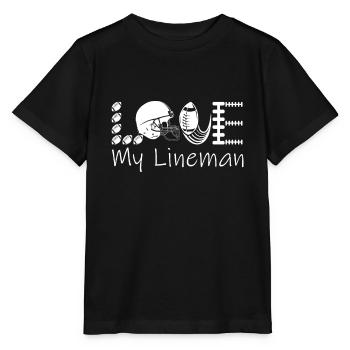 Aimer mon mari joueur de football drôle mari mari - T-shirt bio MINI CREATOR Stanley/Stella Enfant - noir - Devant - Mikhail (115cm)