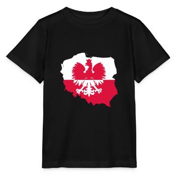 Polish eagle Poland Polish flag Polska - Stanley/Stella MINI CREATOR Kids’ T-Shirt - black - Front - Mikhail (115cm)