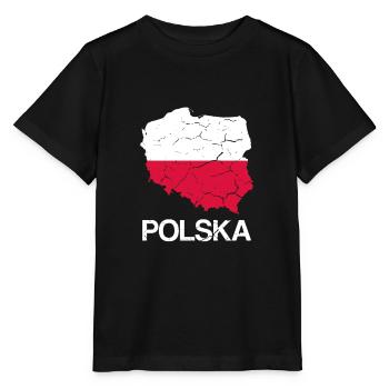 Polska Polen Polnische Flagge Polnisch - Stanley/Stella Kinder T-Shirt MINI CREATOR  - Schwarz - Vorne - Mikhail (115cm)