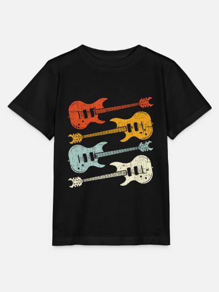 Gitarre - Stanley/Stella Kinder T-Shirt MINI CREATOR - Schwarz