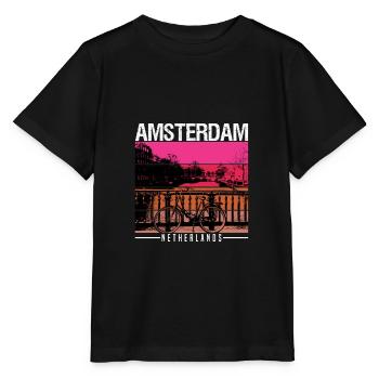 Amsterdam - Stanley/Stella Kinder T-Shirt MINI CREATOR  - Schwarz - Vorne - Mikhail (115cm)