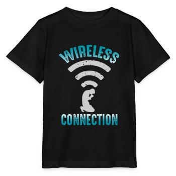 Connection Prayer Christian Faith God Humor - Stanley/Stella MINI CREATOR Kids’ T-Shirt - black - Front - Mikhail (115cm)
