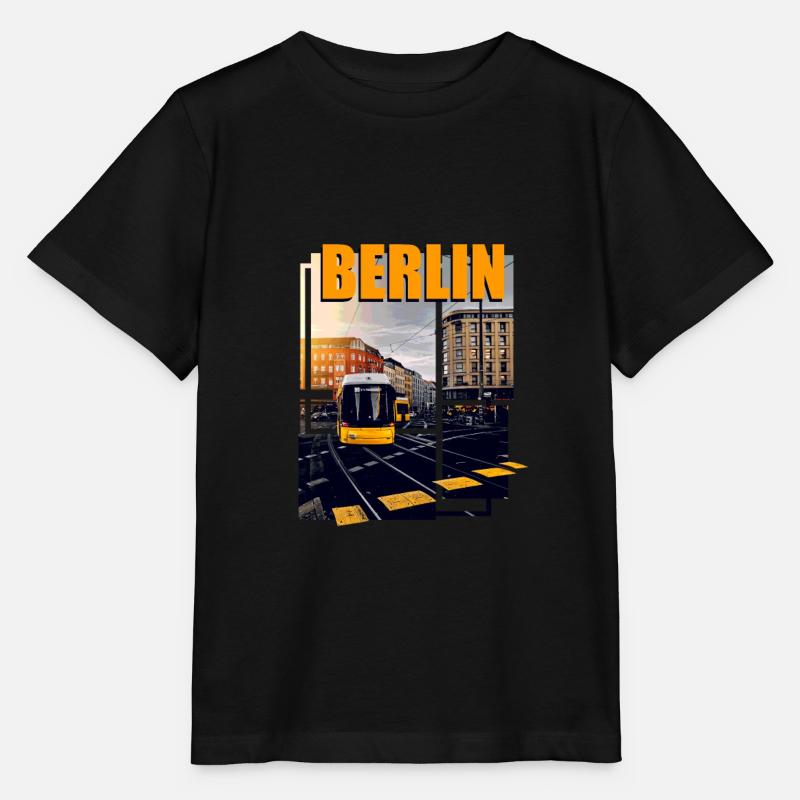 Berlin Bus Train Transport - T-shirt bio MINI CREATOR Stanley/Stella Enfant - noir