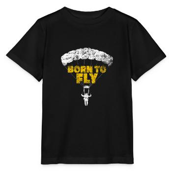 Gleitschirm - Stanley/Stella Kinder T-Shirt MINI CREATOR  - Schwarz - Vorne - Mikhail (115cm)