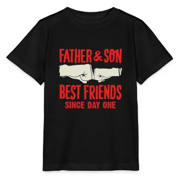 father son - Stanley/Stella MINI CREATOR Kids’ T-Shirt - black - Front - Mikhail (115cm)