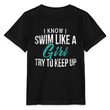 swimmer - Stanley/Stella MINI CREATOR Kids’ T-Shirt - black - Front - Mikhail (115cm)