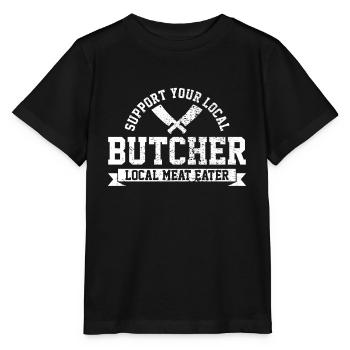 Boucherie locale - T-shirt bio MINI CREATOR Stanley/Stella Enfant - noir - Devant - Mikhail (115cm)