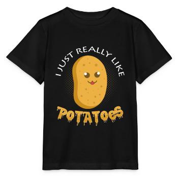 pommes de terre - T-shirt bio MINI CREATOR Stanley/Stella Enfant - noir - Devant - Mikhail (115cm)