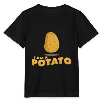 Je suis une pomme de terre - T-shirt bio MINI CREATOR Stanley/Stella Enfant - noir - Devant - Mikhail (115cm)