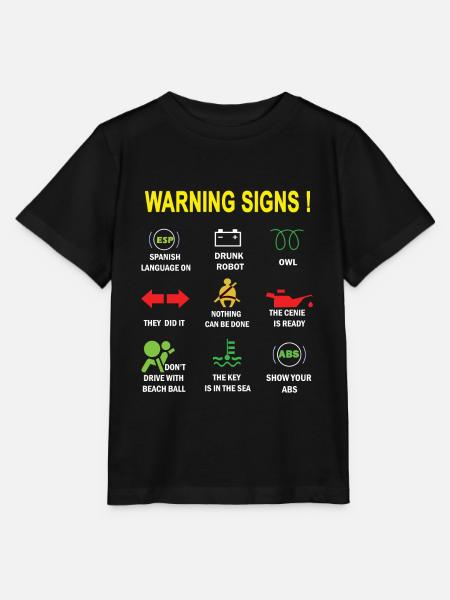 Kontrollleuchten Auto - Stanley/Stella Kinder T-Shirt MINI CREATOR  - Schwarz