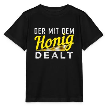 Der mit dem Honig dealt - Stanley/Stella Kinder T-Shirt MINI CREATOR  - Schwarz - Vorne - Mikhail (115cm)