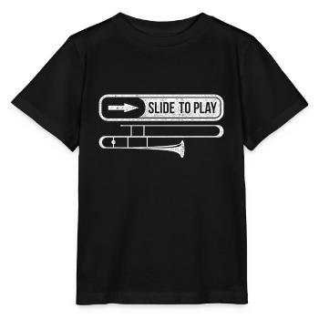 Posaune Blasinstrument - Stanley/Stella Kinder T-Shirt MINI CREATOR  - Schwarz - Vorne - Mikhail (115cm)