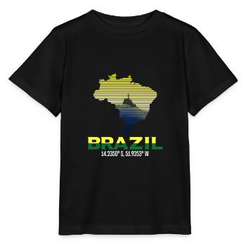 Brésil Coordonnées - T-shirt bio MINI CREATOR Stanley/Stella Enfant - noir - Devant - Mikhail (115cm)