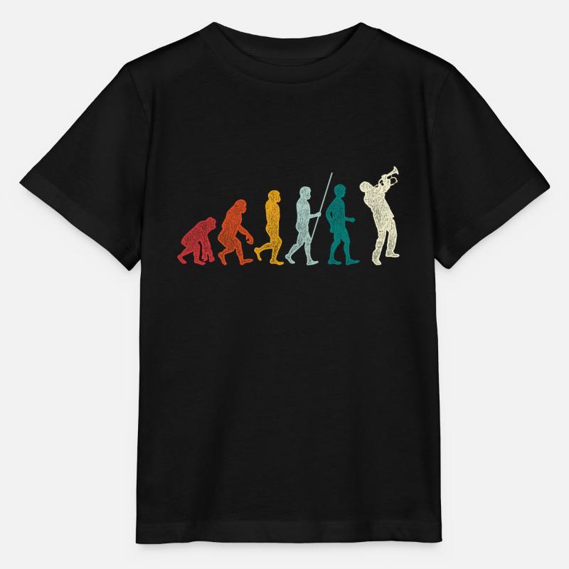 Trompete Evolution - Stanley/Stella Kinder T-Shirt MINI CREATOR  - Schwarz