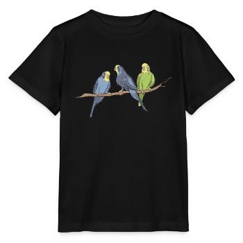 Perruche perruche perruche - T-shirt bio MINI CREATOR Stanley/Stella Enfant - noir - Devant - Mikhail (115cm)