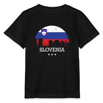 Slowenien - Stanley/Stella Kinder T-Shirt MINI CREATOR  - Schwarz - Vorne - Mikhail (115cm)