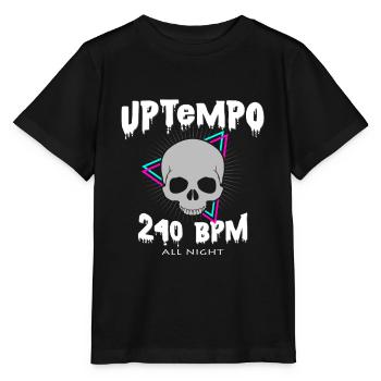 Uptempo 240 BPM Skull Hardstyle Hakken Gabber - T-shirt bio MINI CREATOR Stanley/Stella Enfant - noir - Devant - Mikhail (115cm)