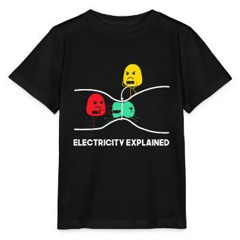 Electrician Electrician Electrician Craftsman - Stanley/Stella MINI CREATOR Kids’ T-Shirt - black - Front - Mikhail (115cm)