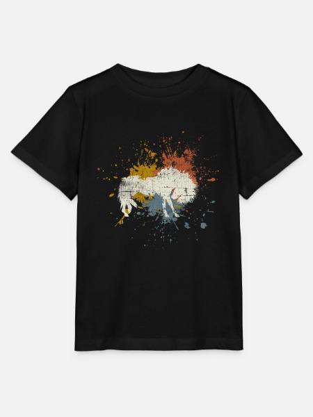 Pferd - Stanley/Stella Kinder T-Shirt MINI CREATOR - Schwarz