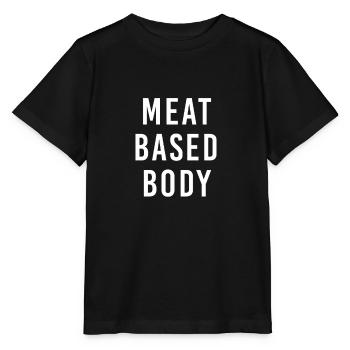 Fleisch Fleischfresser Grillen Spruch Geschenk - Stanley/Stella Kinder T-Shirt MINI CREATOR  - Schwarz - Vorne - Mikhail (115cm)