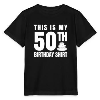 50th birthday - Stanley/Stella MINI CREATOR Kids’ T-Shirt - black - Front - Mikhail (115cm)